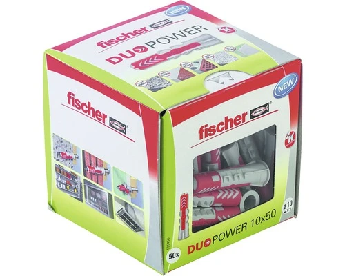 FISCHER Nylon Plug Duopower 10x50, 50 Stuks 3 FISCHER Nylon Plug Duopower 10x50, 50 Stuks