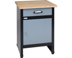 KÜPPER Werkbank 60 Cm Zilver-zwart (1 Deur, 1 Lade)