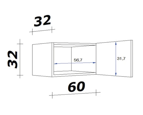 FLEX WELL Hangkast Samoa Murano Sonoma Eiken 60x32x32 Cm 4 FLEX WELL Hangkast Samoa Murano Sonoma Eiken 60x32x32 Cm - Afbeelding 2