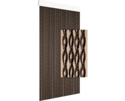 DEGOR Deurgordijn Kunststof Adia Zwart 100x230 Cm