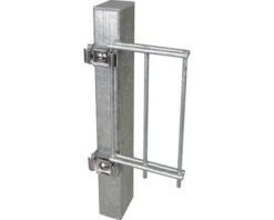 GAH.ALBERTS Paal Voor Dubbele Staafmatten Thermisch Verzinkt 6x4x175 Cm (inclusief Montagetoebehoren)